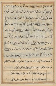 Seite aus Geschichten des Papageis (Tuti-nama): Textseite