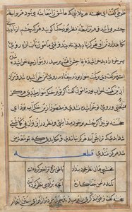 Seite aus Geschichten eines Papageis (Tuti-nama): Textseite von Unknown artist