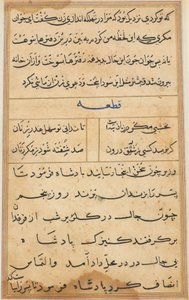 Seite aus Geschichten eines Papageis (Tuti-nama): Textseite von Unknown artist