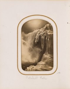 Gemälde eines gefrorenen Wasserfalls von Unknown artist