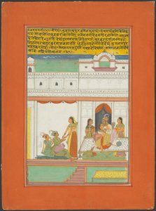 Panchama Ragini, Seite aus einem Jaipur Ragamala Set von Unknown artist