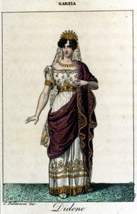 Pauline Viardot-Garcia (1821-1910), französische Sängerin in der Rolle der Didon. Oper „Didone Abbandonata“ von Saverio Mercadante.