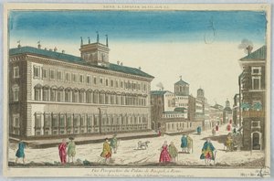 Guckkasten, Perspektivansicht des Palazzo Ruspoli, in Rom, Nr. 2