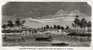 Strafkolonie von Saint Louis in Französisch-Guayana, ausschließlich für die Holzernte im Auftrag der Regierung organisiert, 1859 als Erweiterung der Strafkolonie von Saint Laurent gegründet, die unzureichend geworden war, sie waren völlig unabhängig, aber  von Unknown artist
