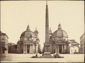 Piazza del Popolo von der Porta aus (Rom) von Unknown artist