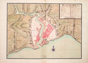 Plan von Brest von Unknown artist