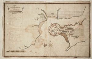 Plan der Stadt und Festung Gariah, um 1755