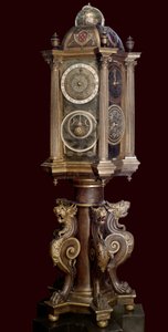 Planetarische Uhr (astronomische Maschine). 16. Jahrhundert. Musée Guimet.