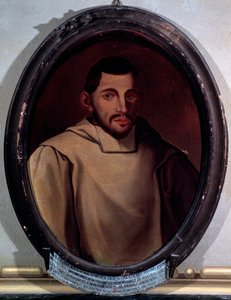 Porträt von Adriano Banchieri (1568-1634), italienischer Komponist, Musiktheoretiker, Organist und Dichter. Anonymes Gemälde. 17. Jahrhundert Bologna, Konservatorium G. Rossini
