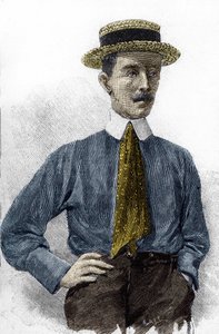 Porträt von Alberto Santos-Dumont (1873-1932), brasilianischer Luftfahrtpionier. von Unknown artist