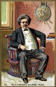 Porträt von Alexandre Dumas Vater (1802 - 1870). Chromolithographie des späten 19. Jahrhunderts.