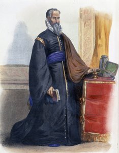 Porträt von Ambroise Paré, französischer Arzt und Chirurg (1509-1590). - in "Le Plutarque français", Ed. Mennechet, Paris von Unknown artist