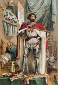 Porträt von Baudouin I., Lateinischer Kaiser des Orients (1171-1206), wurde Kaiser von Konstantinopel durch Teilnahme am Vierten Kreuzzug. Auch bekannt als Baudouin IX. von Flandern (oder Baudouin VI. von Hennegau) von Unknown artist