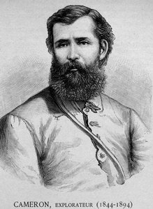 Porträt von Cameron, Entdecker (1844 - 1894) - Gravur 19. Jahrhundert