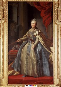 Porträt von Katharina II. (1729-1796), Kaiserin von Russland, aufbewahrt im Drottningholm-Palast in Stockholm