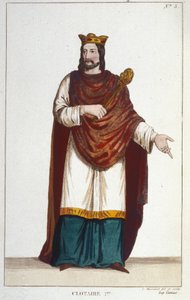 Porträt von Chlothar I. (497 - 561), König von Neustrien und König der Franken (Stich von 1830) von Unknown artist