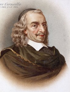 Porträt von Corneille (1606 - 1684). Chromolithografie des 19. Jahrhunderts.