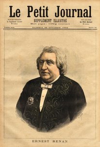 Porträt von Ernest Renan (1823-1892), Schriftsteller, Philologe, Philosoph und Historiker. Populärer Autor von „Das Leben Jesu“, das diese umstrittene Biografie von Jesus enthält, verfasst als die eines gewöhnlichen Mannes und dass die Bibel kritisch von Unknown artist