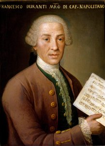 Porträt von Francesco Durante (1684-1755), Organist und Meister der neapolitanischen Kapelle. Anonymes Gemälde. 18. Jahrhundert Bologna, Civico Museo Bibliografico Musicale