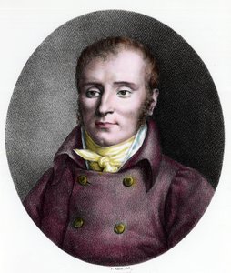 Porträt von Francois Xavier Bichat (1771 - 1802), französischer Arzt. Gravur des 18. Jahrhunderts. Private Sammlung von Unknown artist