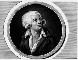 Porträt von Georges Jacques Danton, Anwalt (1759-1794). Gravur in „Komplette Sammlung historischer Gemälde der Französischen Revolution, in drei Bänden“, 1804