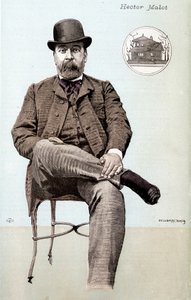 Porträt von Hector Malot - Zeichnung