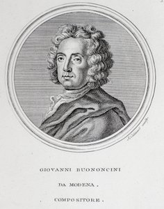 Porträt des italienischen Barockkomponisten und Cellisten Giovanni Battista Bononcini von Unknown artist