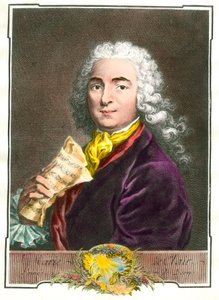 Porträt von Jean Marie Leclair (1697-1764) Musiker, Komponist und Ballettmeister des königlichen Zimmers. Gravur des 18. Jahrhunderts. Private Sammlung von Unknown artist