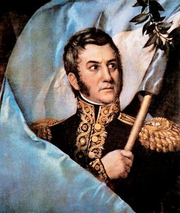 Porträt von José de San Martín (Detail) von Unknown artist