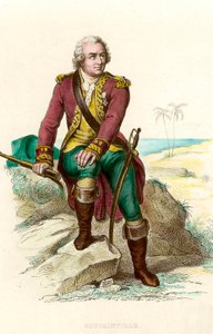 Porträt von Louis Antoine, Graf von Bougainville, französischer Navigator. Gravur des 19. Jahrhunderts
