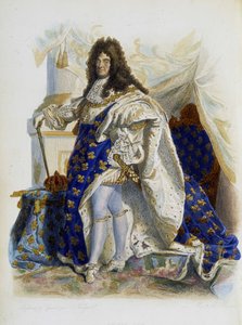 Porträt von Ludwig XIV. (1638-1715) - in „Le Plutarque français“ von Mennechet von Unknown artist