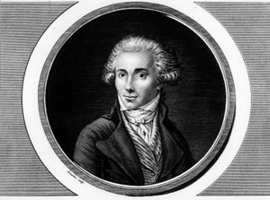 Porträt von Marguerite Elie Guadet, französischer Politiker. Gravur in 