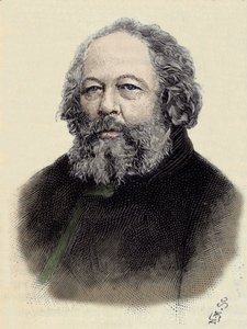 Porträt von Michail Alexandrowitsch Bakunin (1814-1876), russischer Anarchist. von Unknown artist