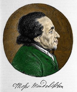 Porträt von Moses Mendelssohn (1729 - 1786), Philosoph und wahrer Begründer des modernen Judentums. Großvater des Musikers Felix Mendelssohn von Unknown artist