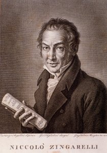 Porträt von Nicola Antonio Zingarelli (Stich) von Unknown artist
