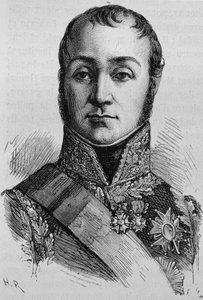 Porträt von Nicolas Oudinot, Herzog von Reggio (1767 - 1847). Gravur des späten 19. Jahrhunderts in „Histoire de France“ von H. Martin