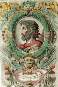 Porträt von Odoaker (Odovacar), Anführer der Heruler, Verbündeter der Hunnen und Minister von Attila (435-493). Gravur des 18. Jahrhunderts.
