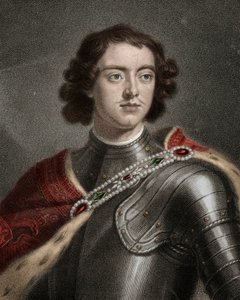 Porträt von Peter I. der Große (1672-1725), Zar von Russland - Peter der Große oder Peter I. (1672-1725) - Stich - 19. Jahrhundert