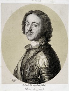 Porträt von Peter dem Großen - Gravur