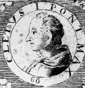 Porträt von Papst Anaclet oder Clet oder Anenclet oder Cleto I. gestorben 91
