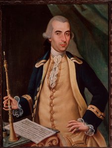Porträt von Sante Aguilar (ca. 1734-1808) italienischer Oboist. Anonymes Gemälde. 18. Jahrhundert Bologna, Civico Museo Bibliografico von Unknown artist