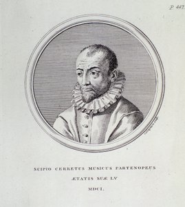Porträt von Scipione Cerreto (Kupferstich) von Unknown artist