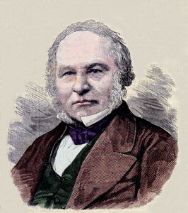 Porträt von Sir Rowland Hill (1795-1879), Erfinder der Briefmarke. von Unknown artist
