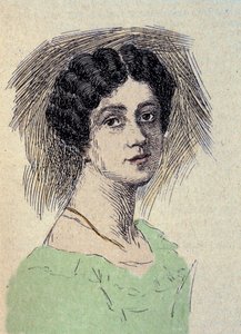 Porträt von Theodore Ulrike Sophie von Levetzow (1804-1899) Letzte Liebe von Johann Wolfgang von Goethe (1749-1832) (Porträt der Baronin Ulrike von Levetzow, letzte Geliebte von Goethe) Gravur von Unknown artist