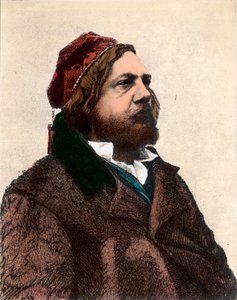 Porträt von Theophile Gautier (1811 - 1872), französischer Dichter, Romanautor und Kunstkritiker. Gravur des 19. Jahrhunderts. Private Sammlung von Unknown artist