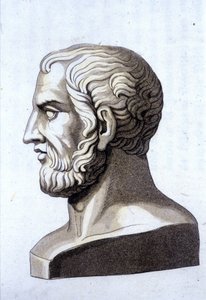 Porträt von Theophrast (372 v. Chr. - 287 v. Chr.), griechischer Philosoph