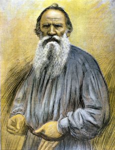 Porträt von Tolstoi. Gravur Ende des 19. Jahrhunderts. von Unknown artist