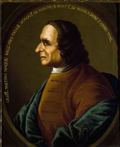 Porträt des italienischen Komponisten und Geigers Giuseppe Tartini (1692-1770). Anonymes Gemälde des 18. Jahrhunderts. Bologna, Civico Museo Bibliografico Musicale