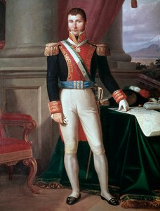Porträt des mexikanischen Kaisers Agustin Iturbide (1783-1824). Anonymes Gemälde, ca. 1821 Nationales Historisches Museum, Schloss Chapultepec Mexiko
