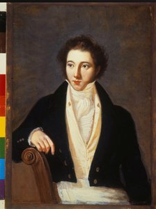 Porträt des Komponisten Vincenzo Bellini (1801-1835). Anonymes Gemälde. Museo del Teatro alla Scala. Mailand von Unknown artist